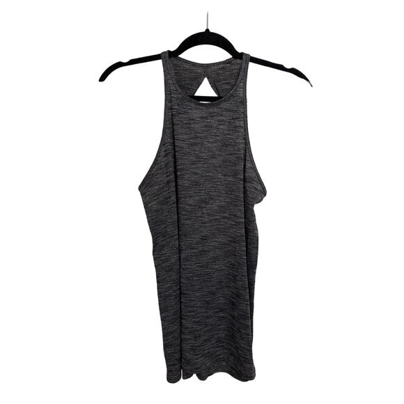 Lululemon Trapeze Twist Tank Womens 8 Heathered Gray Open Back Racerback Yoga - Picture 1 of 4